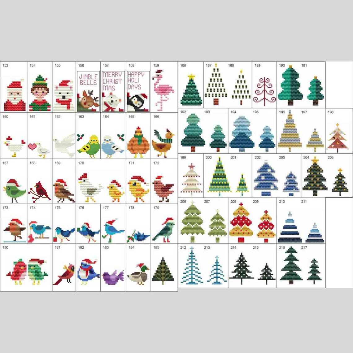 365 Christmas Cross Stitch Designs Small Easy and Quick Etsy