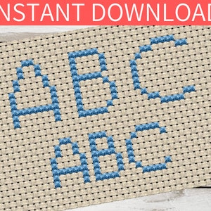 Cross Stitch Alphabet Pattern: 11-Stitch Mini Font (PDF)