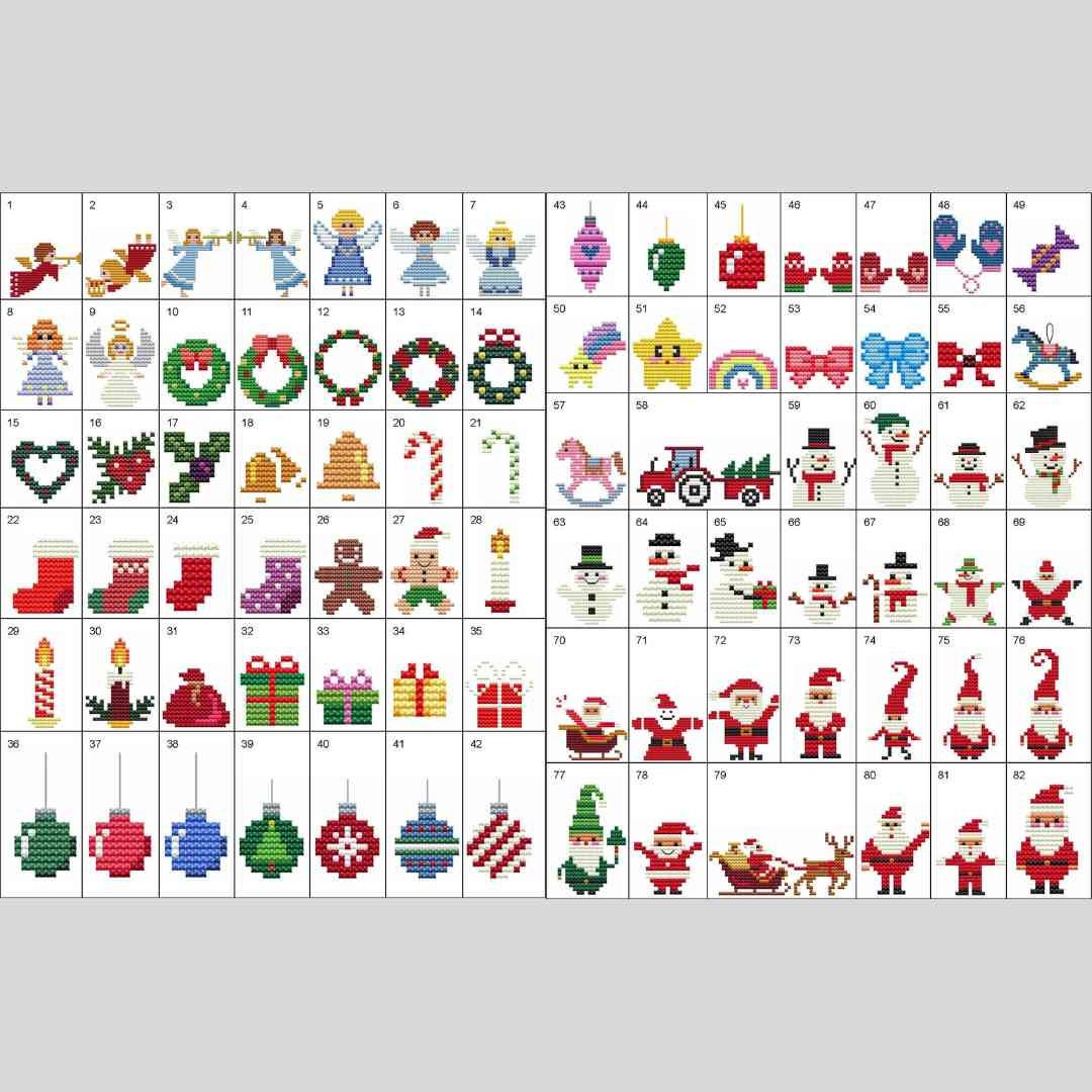 365 Christmas Cross Stitch Designs Small Easy and Quick Etsy