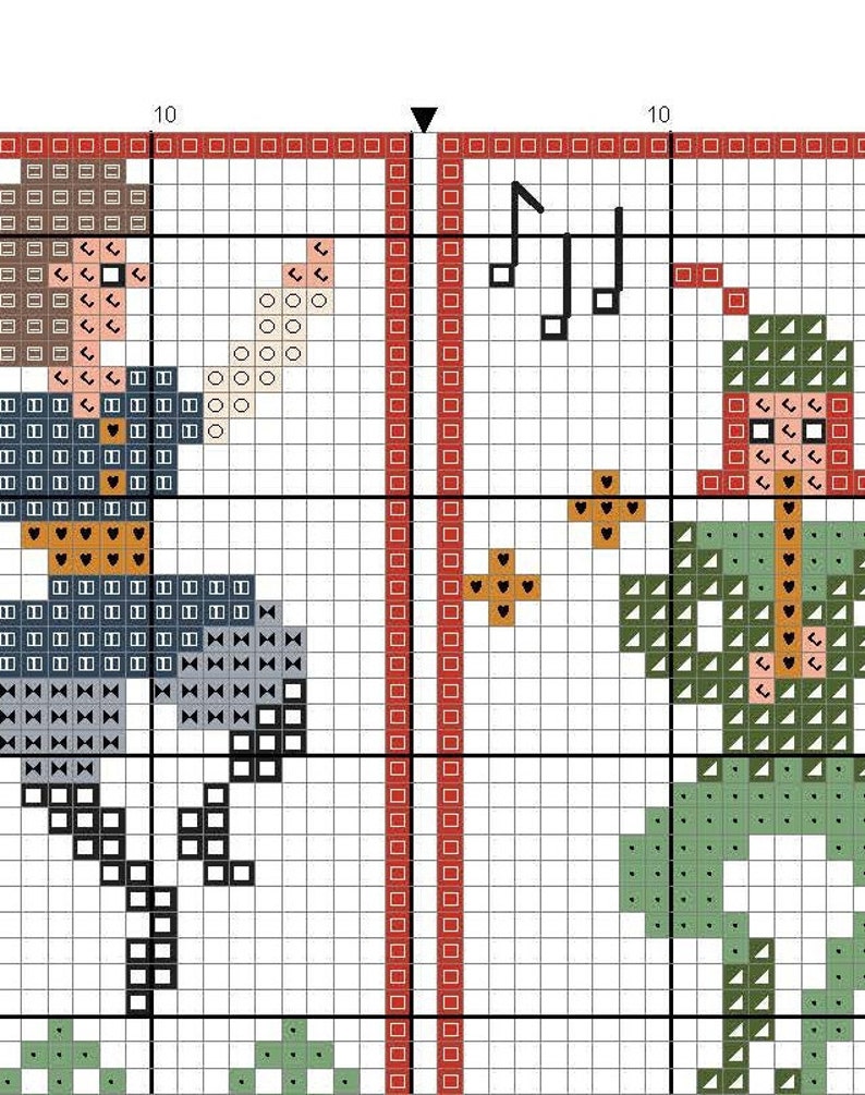 12 Days of Christmas Cross Stitch Pattern 2x3 Each - Etsy