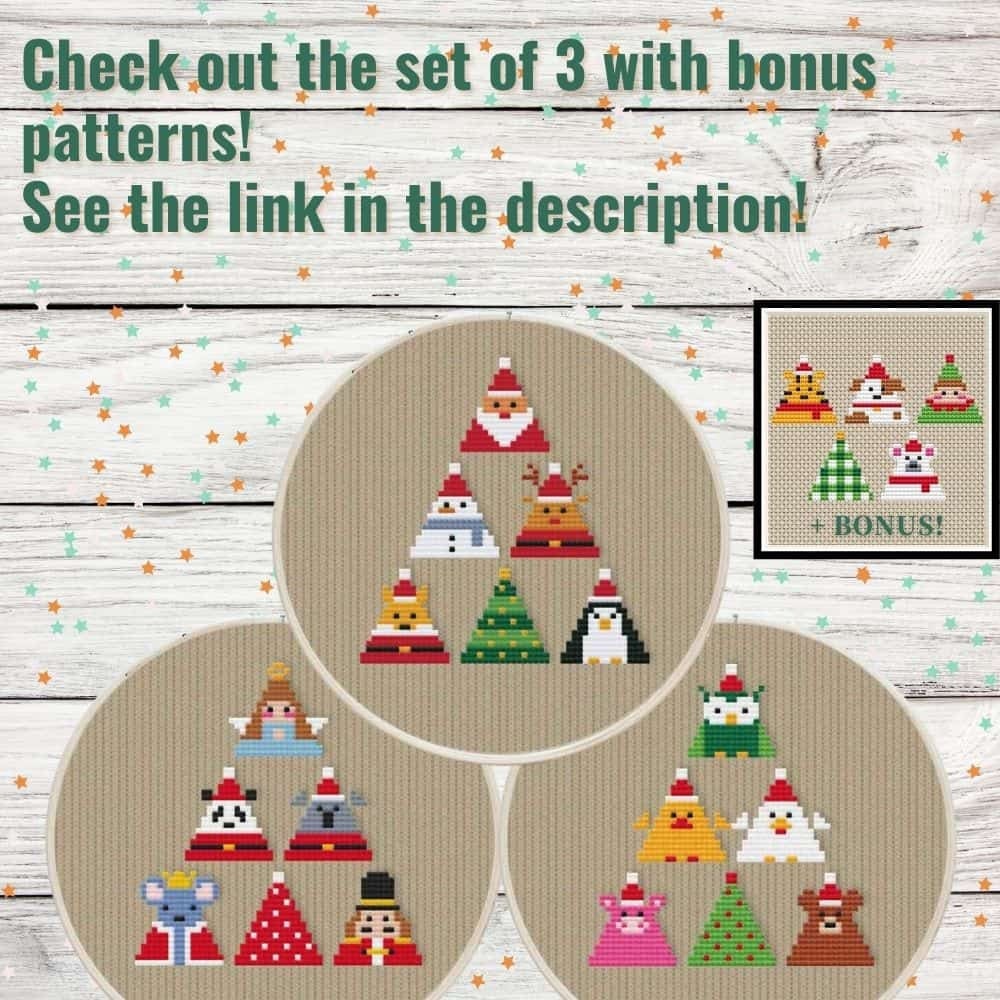 30 Tiny Christmas Cross Stitch Patterns / Christmas Ornaments Cross Stitch  (Instant Download) 