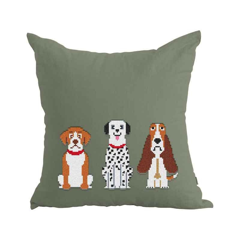 PATTERN Set of 3 cross stitch dog pattern Modern Cross Etsy