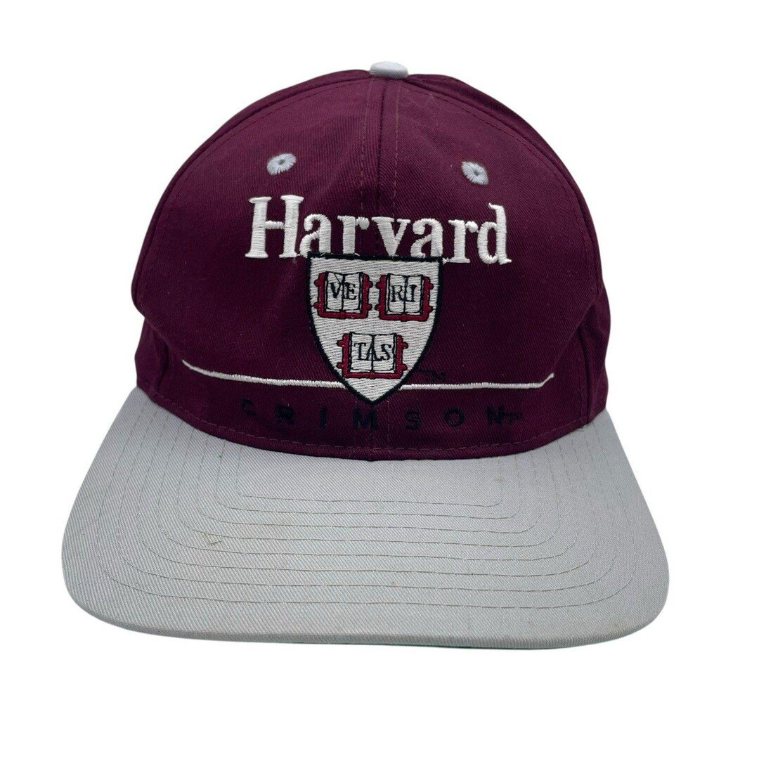 Vintage Harvard University Crimson Crest Logo Hat Snapback Twin ...
