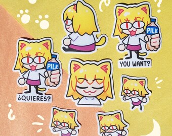Necoarc Sticker Combo, Funny Pilk Meme Decal, Anime Stickers