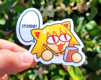 Splendid Neco arc Sticker, Neco Arc Decal, Funny Anime Meme, Cat Sticker, Melty Blood Sticker, Type Moon, Tsukihime Manga