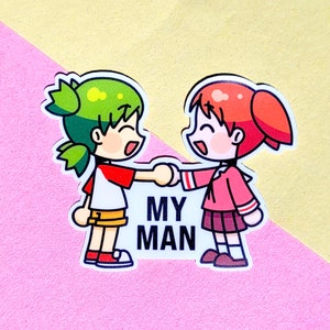 Yotsuba Chiyo My Man-klistermärke, Azumanga-klistermärke, Anime-dekal, Manga-dekal, Yotsubato-klistermärke, Rolig Anime Meme-klistermärke, Present till vän
