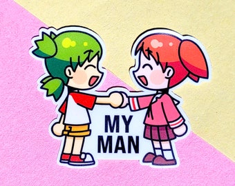 Yotsuba Chiyo My Man Sticker, Azumanga Sticker, Anime Decal, Manga Decal, Yotsubato Sticker, Funny Anime Meme Sticker, Gift for Friend