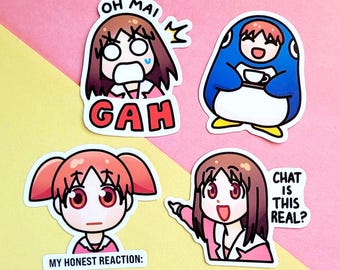 Funny Azumanga Daioh Stickers: Chiyo Chan & Osaka Anime Decals