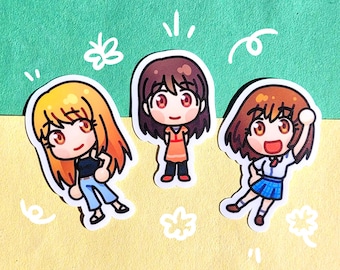 Ayase Sisters Sticker Pack: Yotsuba Manga Anime Girl Decals