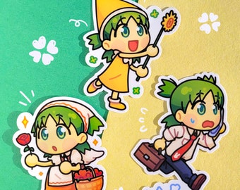 Yotsuba Stickers, Flower Cupid Yotsuba Decal, Office Worker Sticker, Yotsubato