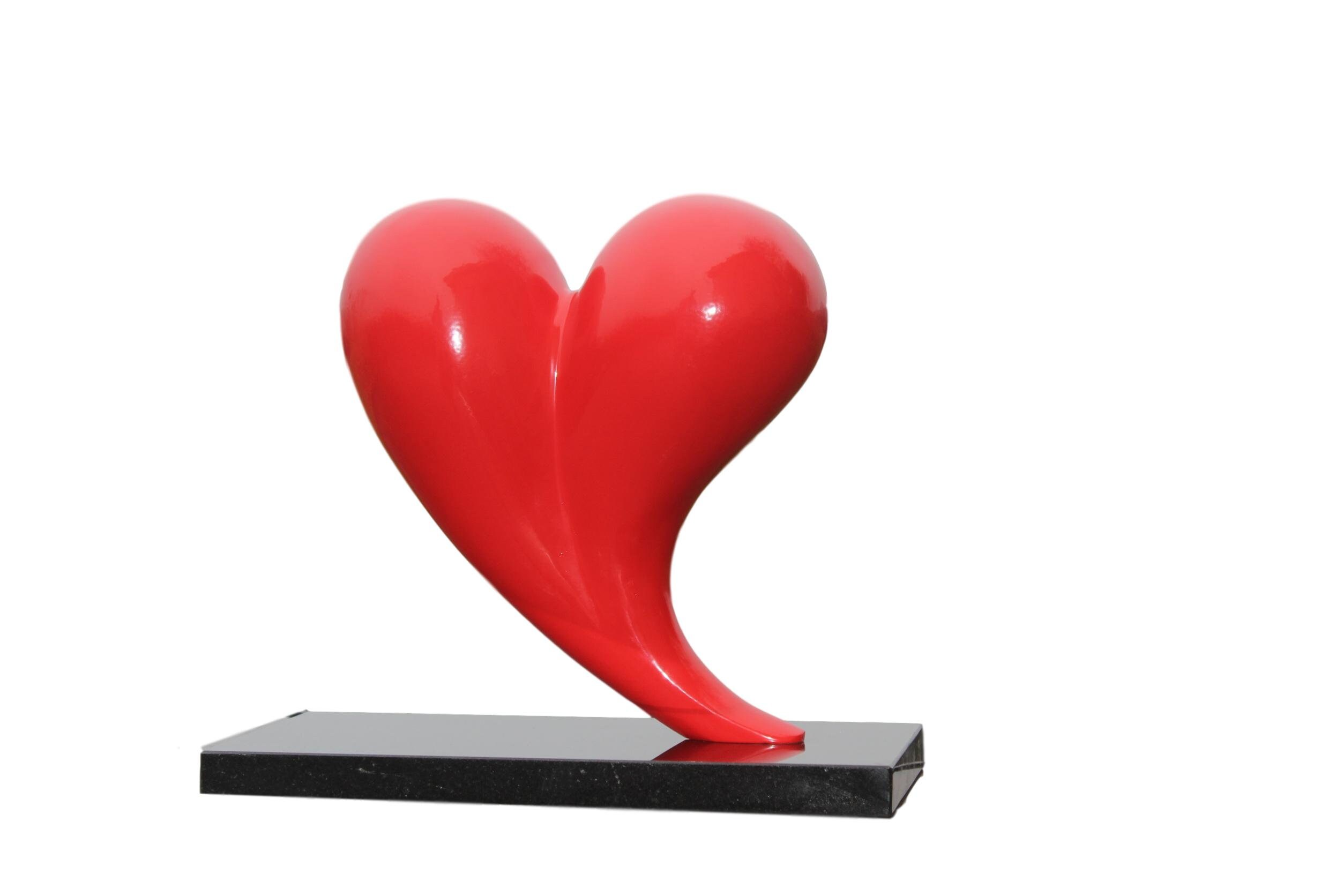 Bronze Red Heart Statue Sculpture Valentines gift Etsy