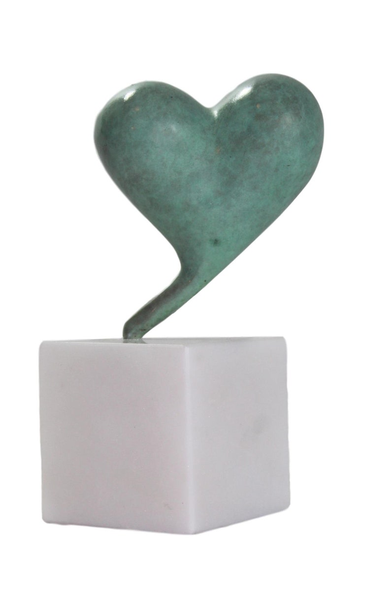 Heart Bronze Sculpture Bronze statue Anniversary Gift 8th Etsy