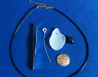 Say It with Sea Glass - Customizable DIY Pendant Kit - Give the Gift of Creativity!