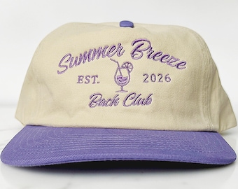 brushed cotton two tone workhorse hat with custom embroidery