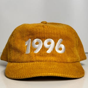 Corduroy workhorse hat with custom embroidery