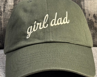 Embroidered Girl Dad Hat, Father Daughter Gift, New Dad Cap