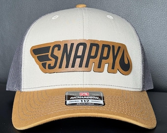 Custom Leatherette Patch Hat, Contour Cut Trucker Cap, Richardson Snapback, Personalized Mesh Headwear Design