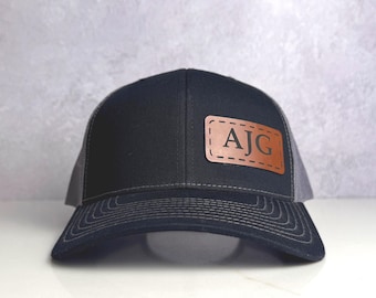 Custom Patch Trucker Hat, Personalized Patch, Richardson Snapback Headwear, Engraved Logo Design