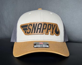 Custom Trucker Hat with Leatherette Patch, Contour Cut Patch
