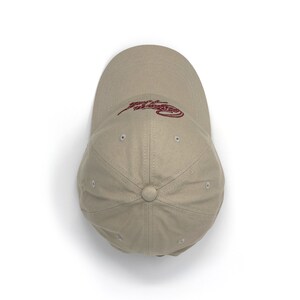custom embroidered hat top of hat