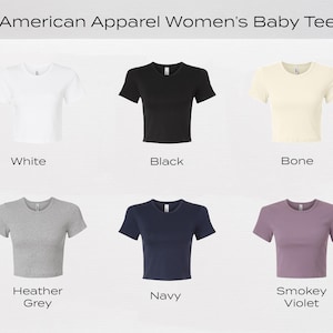 embroidered cropped tee shirt color options