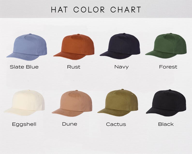 Brushed cotton workhorse hat custom embroidered, Personalized Text Cap, 5 Panel Cotton Snapback Adjustable Headwear image 11