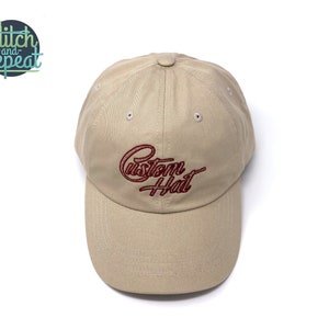 Custom embroidered cotton twill hat