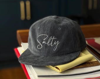 Custom Embroidered Corduroy Cap – Your Text, Your Style
