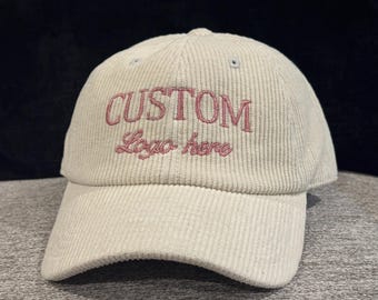 Glittery Thread Custom Embroidered Corduroy Dad Hat, Gift for Her, Bachelorette Hat