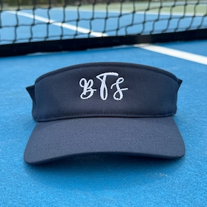 Monogrammed Embroidered Visor: Personalized Sun Hat