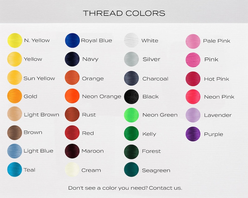 thread color options
