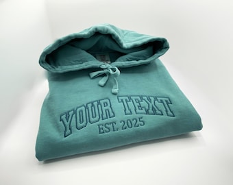 Custom Embroidered Comfort Colors Hoodie: Personalized Cotton Sweatshirt