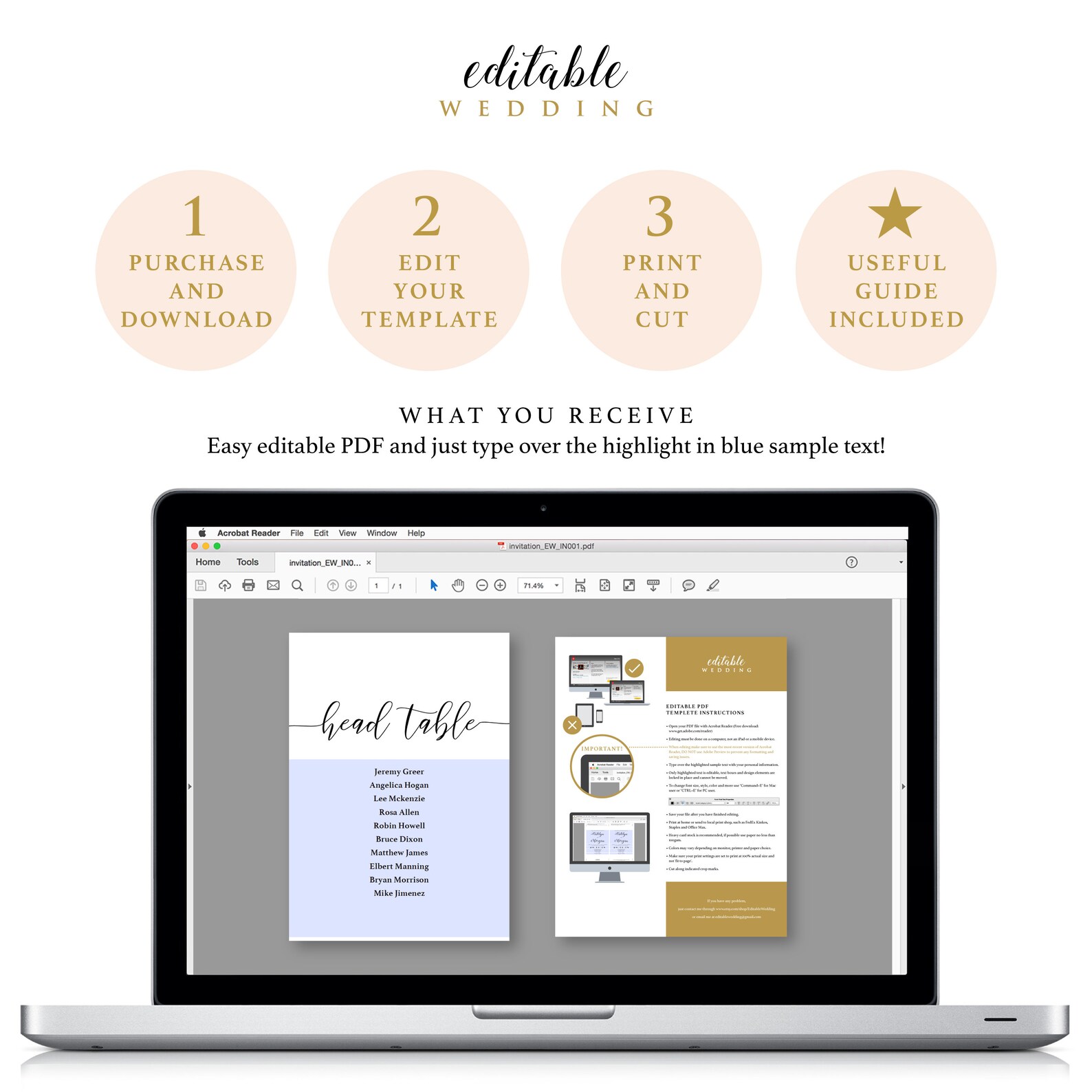 Head Table Seating Chart Template Wedding Seating Chart 4x6 Etsy UK