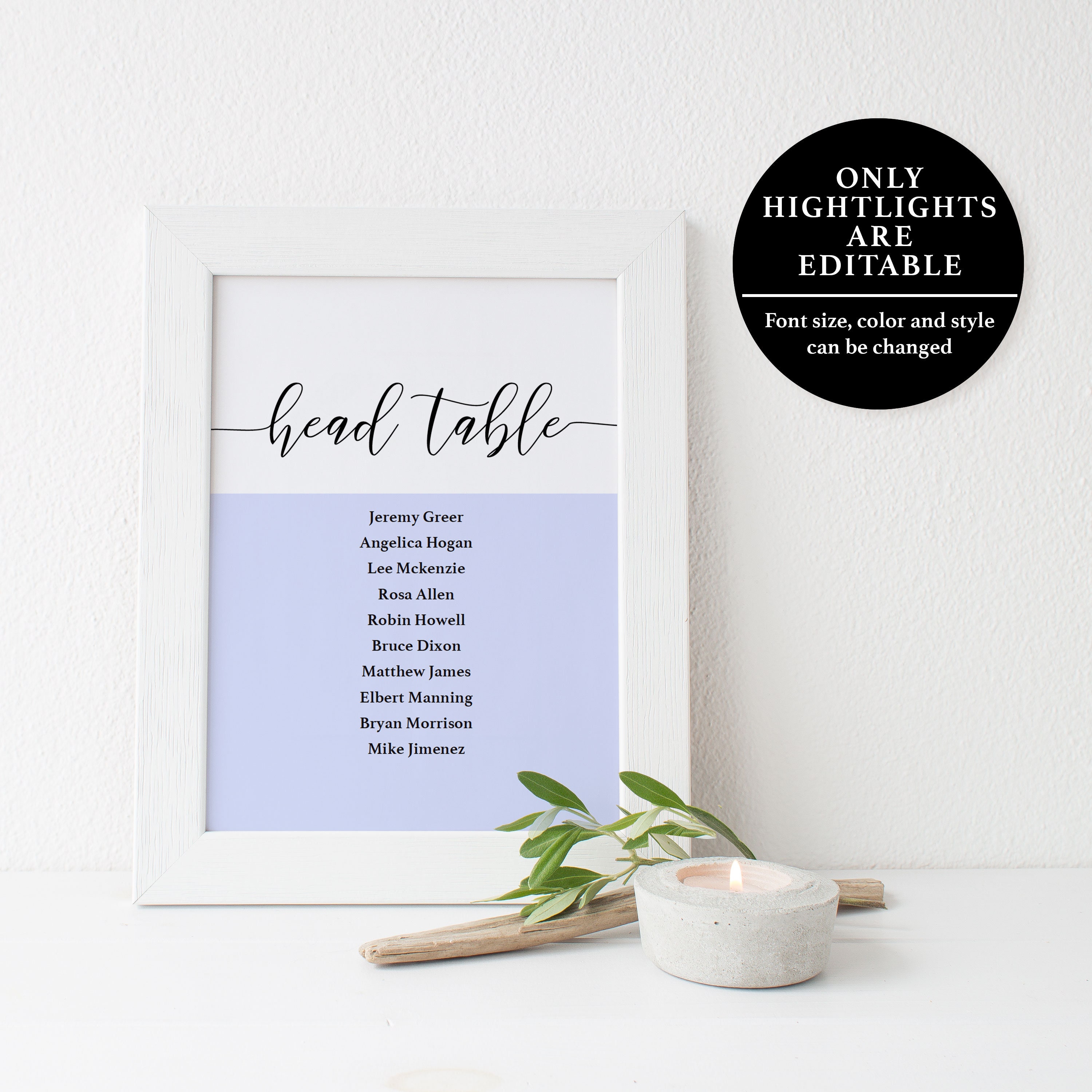 Head Table Seating Chart Template Wedding Seating Chart 4x6 Etsy UK