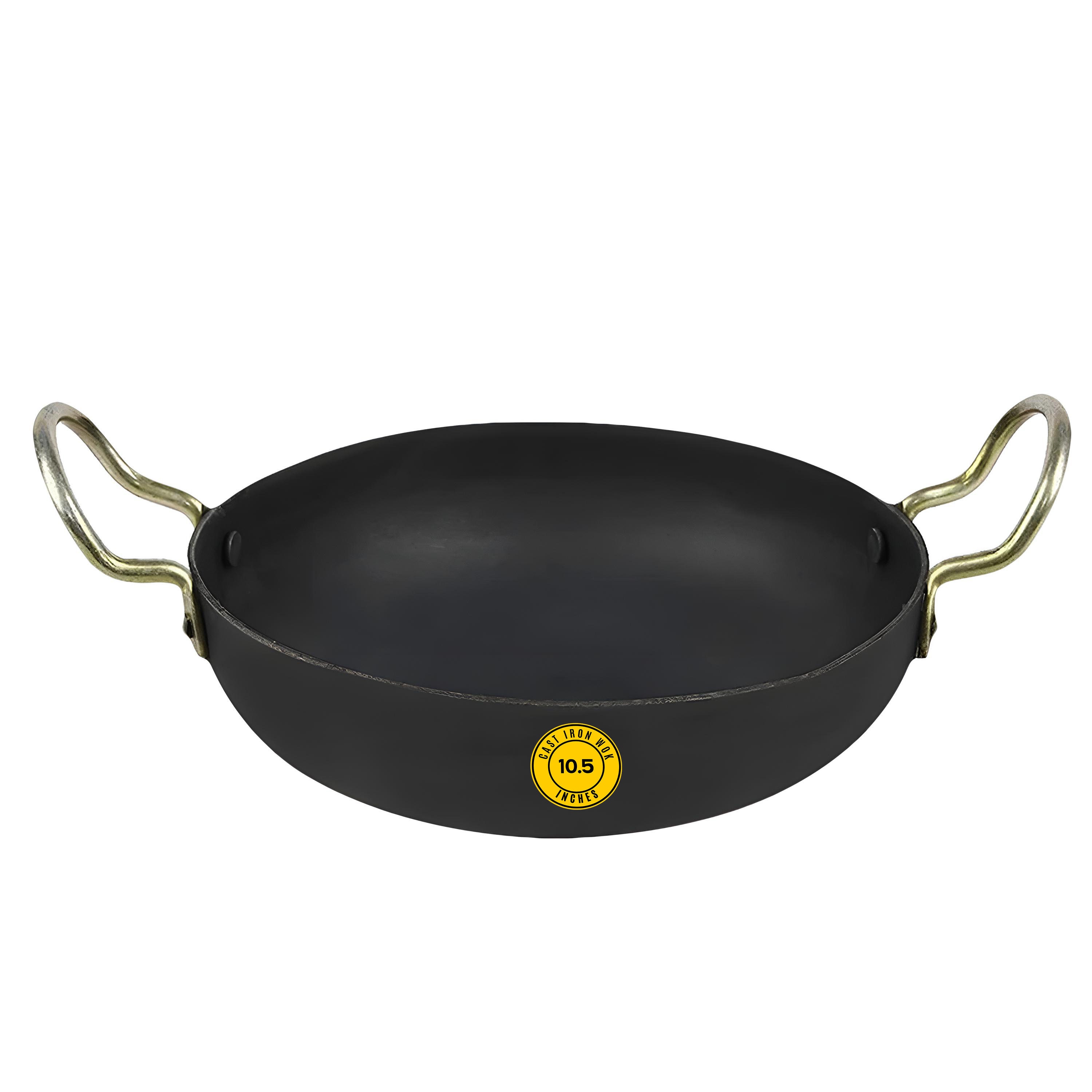 Kitchen Expert Stainless Steel Hammered Kadhai/Paella Pan For Cooking And  Serving, 8 inch, 1 litre capacity (With Handles)