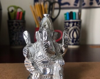 Silver Ganesh Figure