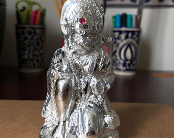 Silver Hanuman Figure