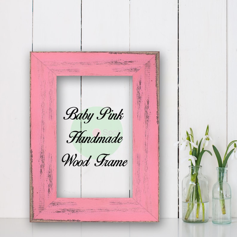 Baby Pink 4 x 6 size Frames Wholesale Bulk Lots Bundle good for Photo Picture prints Poster Canvas Art Barn Wood Decoration