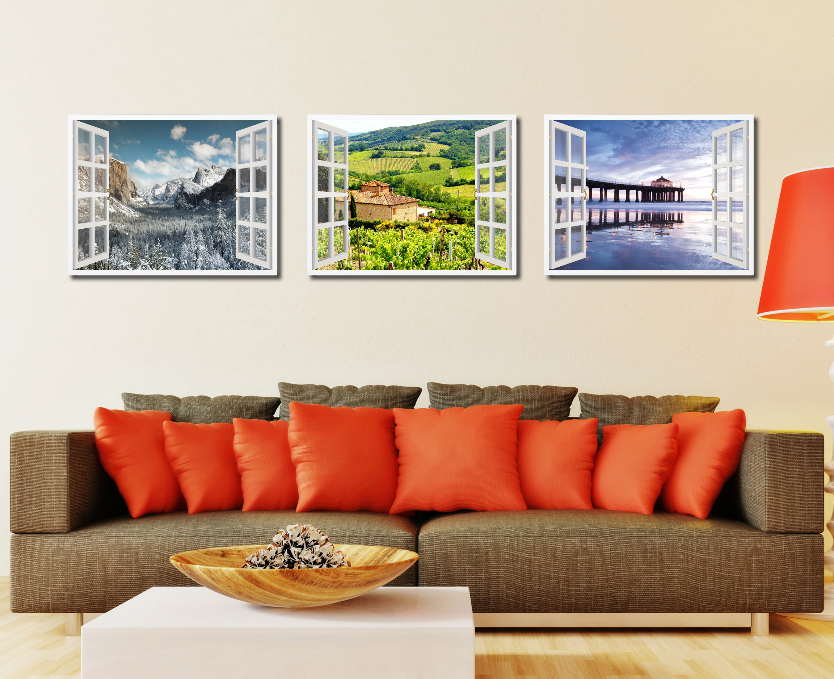 White Wine On A Barrel With Tuscan Background Mural - Murals Your Way