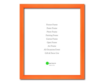 Orange Colorful Wood Frame, Wholesale, Shabby Chic, Picture Frame, Photo Frame, Poster Frame, Art Frame, Home Decor