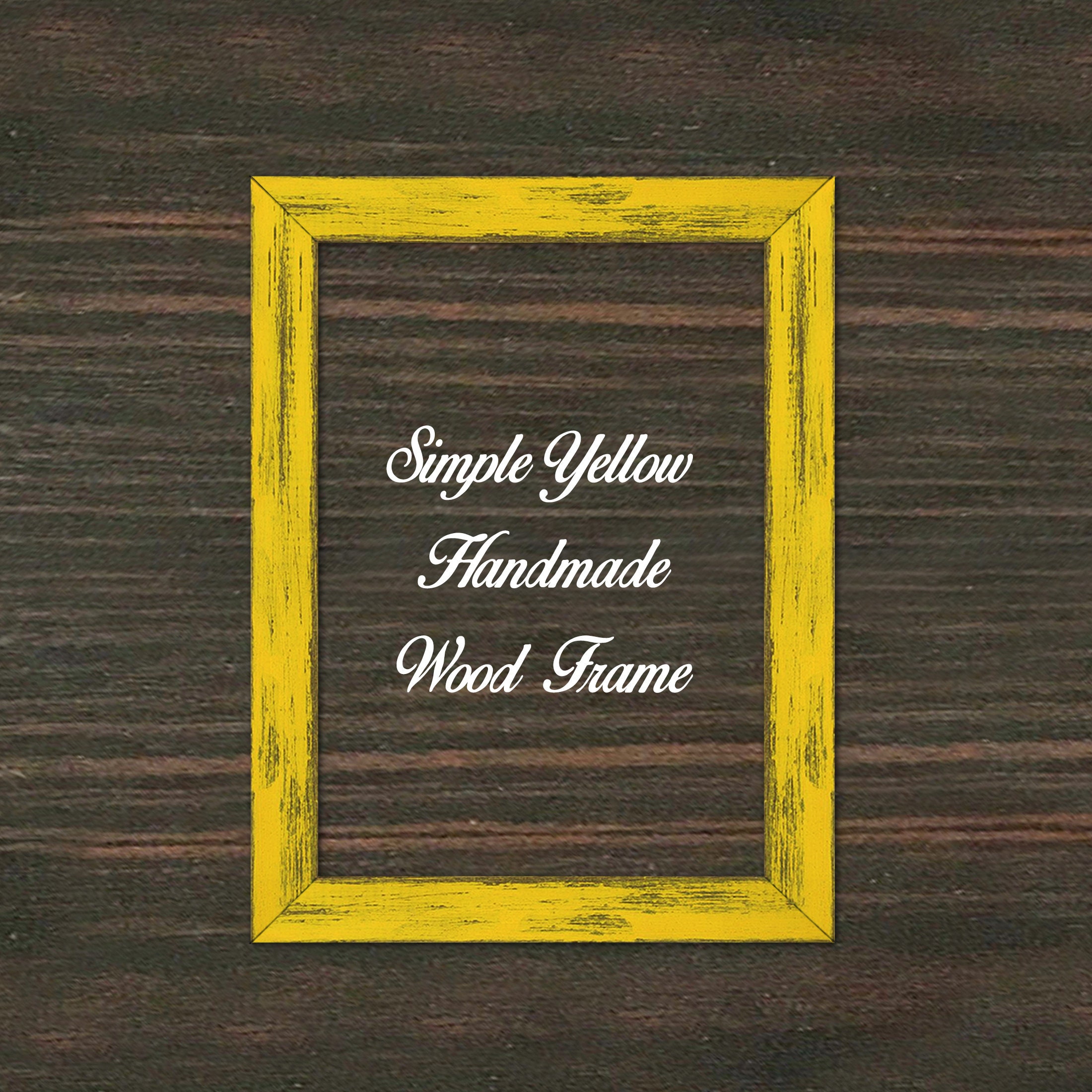 Simple Yellow Wood Frame Wholesale Farmhouse Shabby Chic Etsy