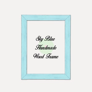 Sky Blue Wood Frame, Wholesale, Farmhouse, Shabby Chic, Distressed Frame, Picture Frame, Photo Frame, Poster Frame, Art Frame, Home Decor
