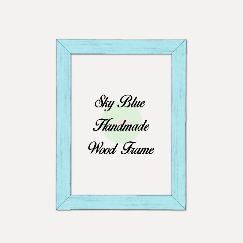 Distressed Frame Art Frame Home Decor Photo Frame Sky Blue Wood Frame Farmhouse Picture Frame Poster Frame Wholesale Shabby Chic