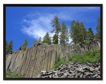 Devil Postpile National Monument Landscape Photo Canvas Print Pictures Frames Home Décor Wall Art Gifts