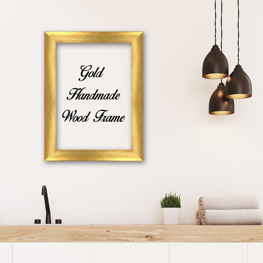 Gold Wood Frame Perfect for Picture Photo Poster Wedding Art Decor ...