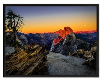 Half Dome California Landscape Photo Canvas Print Pictures Frames Home Décor Wall Art Gifts