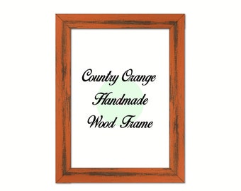 Jasper Bourbon Orange Weathered Picture Frame - Craig Frames