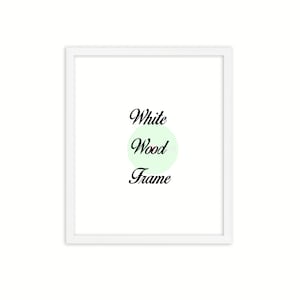 White Wood Frame Signature Frames Perfect Modern Contemporary Photo Art Gallery Poster Photograph Home Decor image 1