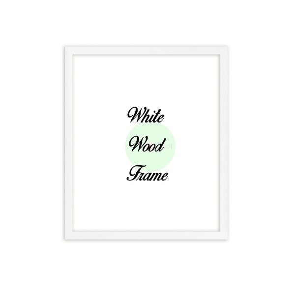 White Wood Frame Signature Frames Perfect Modern Contemporary Photo Art Gallery Poster Photograph Home Decor