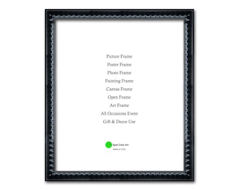 Black Victorian Bead Wood Frame Perfect Antique Picture Photo Art Gallery Poster Photograph Home Decor